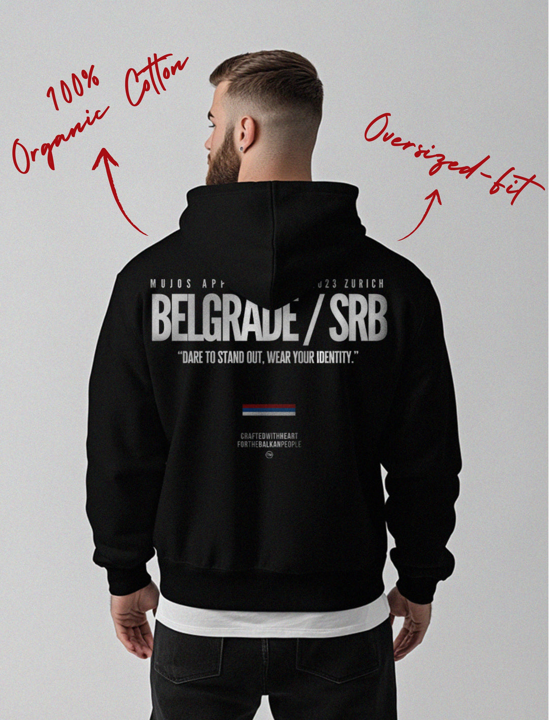 IDENTITY: BELGRADE. X OVERSIZED HOODIE